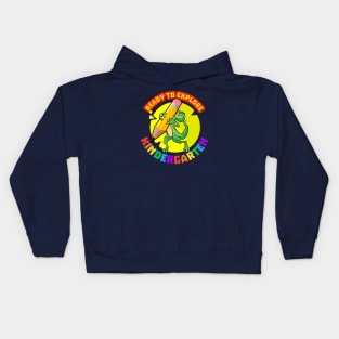 Ready to explore Kindergarten | Cartoon Dinosaur Kids Hoodie